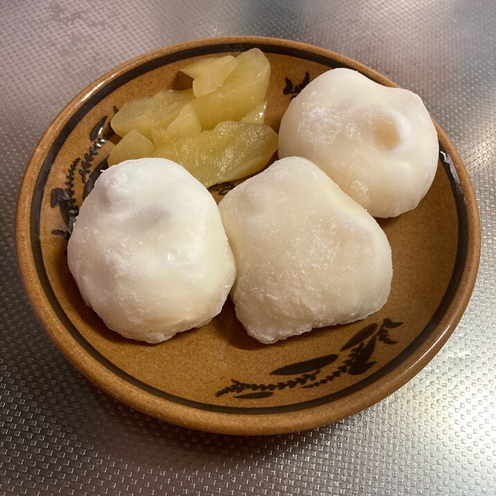 ご褒美に！りんごのフローズンクリーム大福！